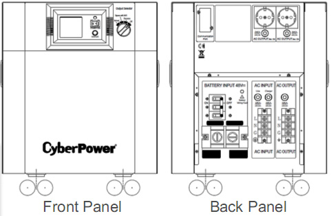 передняя и задняя панель инвертора cps7500 pro